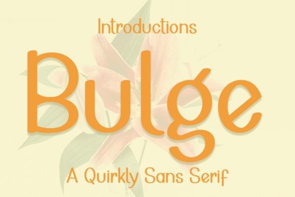 Bulge: A Luxurious Serif Typeface for Elegant Editorial Design