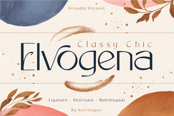 Elvogena Typeface for Elegant Editorial Design
