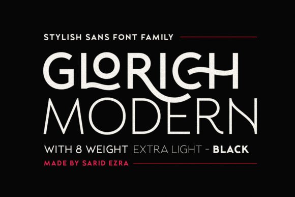 Glorich Typeface for Editorial Design