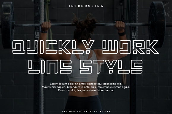 Quickly Work Line Font for Digital Branding