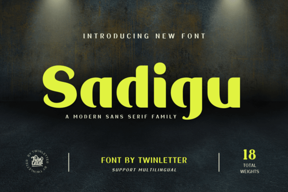 Sadigu: A Modern Sans Serif Font for Branding
