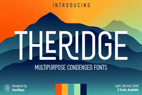 Theridge: A Condensed Typeface for Modern Brands